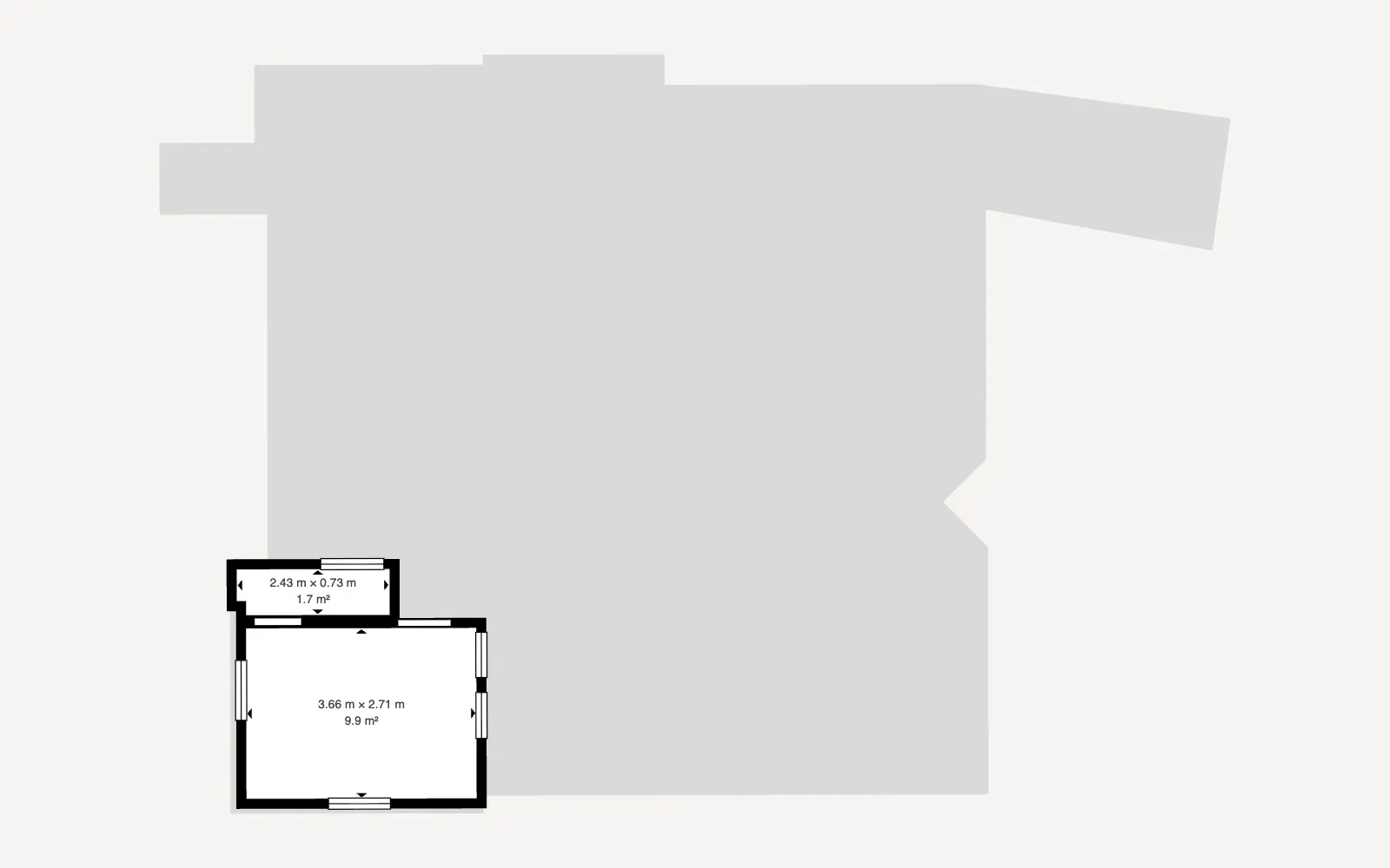 旧吉池医院 塔屋（3階） 平面図